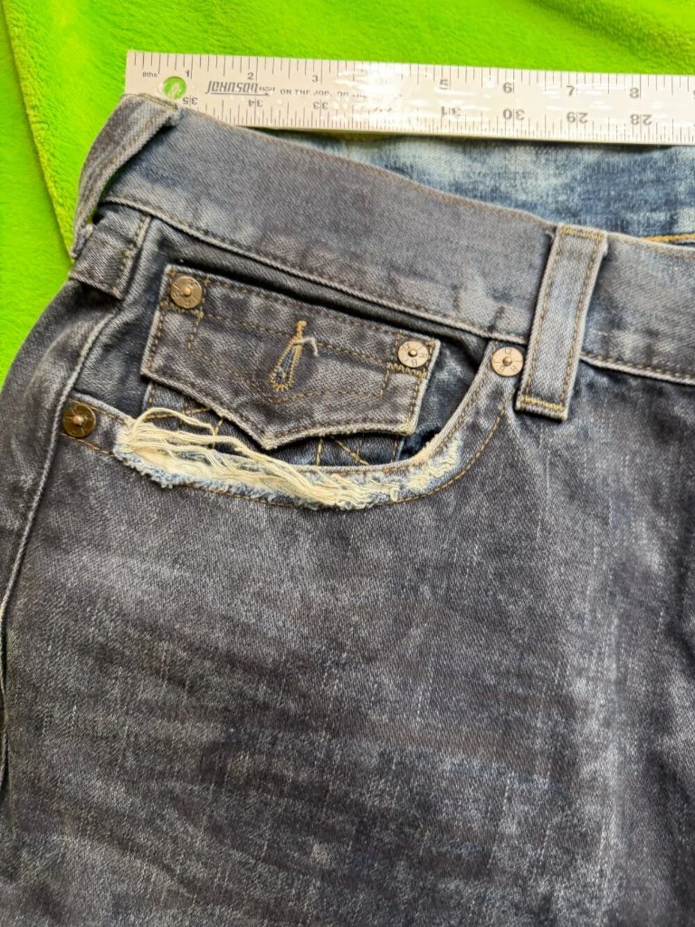 True Religion Geno Relaxed Slim Jeans Cloud Cover Sz 36x30